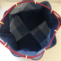 Reversible Box Bag Blue Open Reversible Box Bag Blue Open