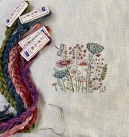 Spring Meadow Embroidery project with kogin embroidery threads