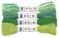 Sashiko Thread 20m Colour Selection - Green (Brights)