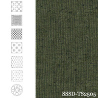 Sashiko Panel - Seven Patterns Green: SSSD-T2505 Sashiko Panel - Seven Patterns Green: SSSD-T2505