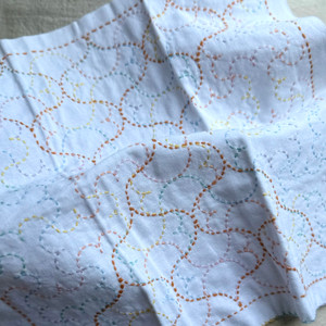 "Hanmarutsunagi" Sashiko Sampler White H-1125