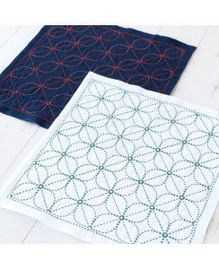 Hana fukin are Sashiko Samplers or Stenciled Cloths used in Japanese Embroidery