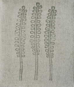 Salvia Stamped on Natural Linen (3)