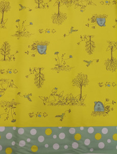 Printed Cotton Fabric - Shinzi Katoh - Yellow S05B