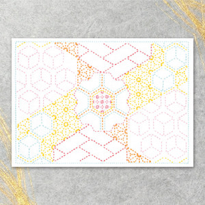 Sashiko Placemat Kit - Hishi Arare - SK-508