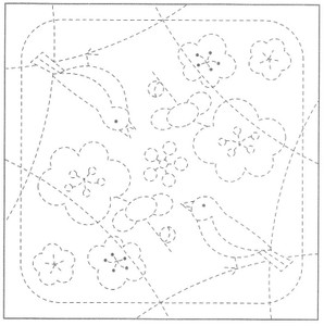 Sashiko Sampler Birds and Blossoms SS84/SS384