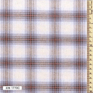 Sakizome Momen Yarn Dyed Fabric Colourful Check C Purple 1770C