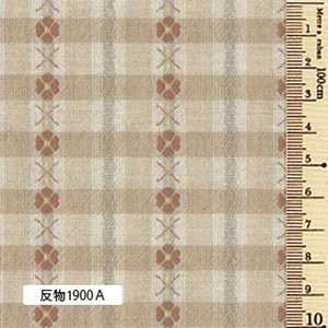 Yarn Dyed - Sakizome Momen Yarn Dyed Fabric Flower Check A 1900A