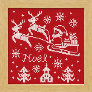 Red Reindeer Christmas Cross-stitch X-104