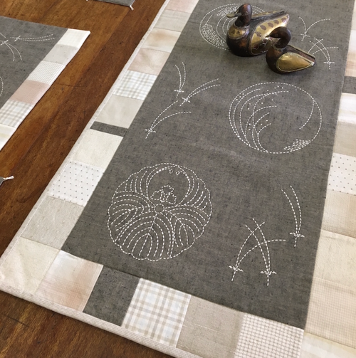 Putty Kamon Table Runner/Wall Hanging With Backing Kit