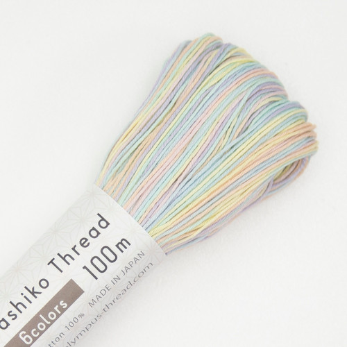 Sashiko Thread 100m Soft Rainbow Variegated ST-302