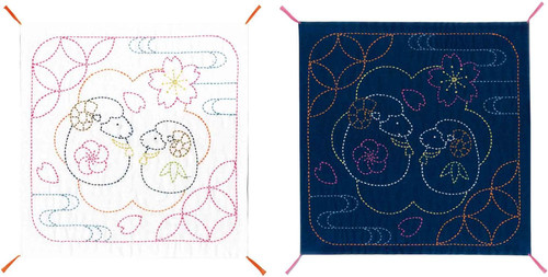 Sashiko Year of the Ram/Cloisonne 2 piece Hana Fukin Kit SK-296