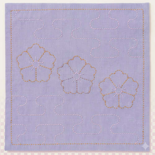 Sashiko Sampler Kit 'Flowers & Mist' SK-248