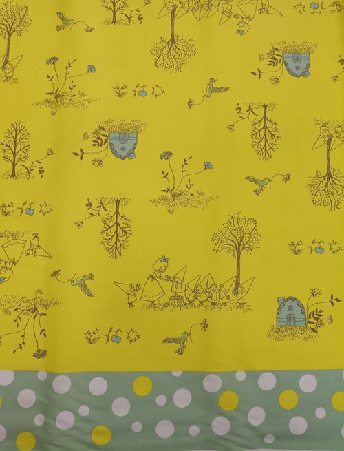 Printed Cotton Fabric - Shinzi Katoh - Yellow S05B