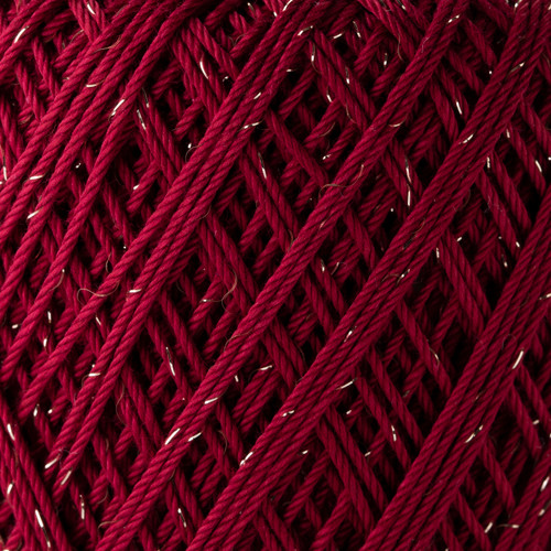 Crochet Thread Bijou Lamé Dark Red EGB-L193