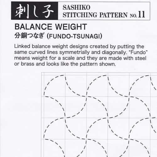 Sashiko Stitching Pattern Balance Weight (Fundo-Tsunagi) PSS-11