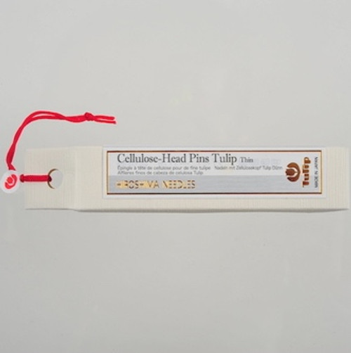 Cellulose-Head Pins Tulip Thin Pink THN-073e
