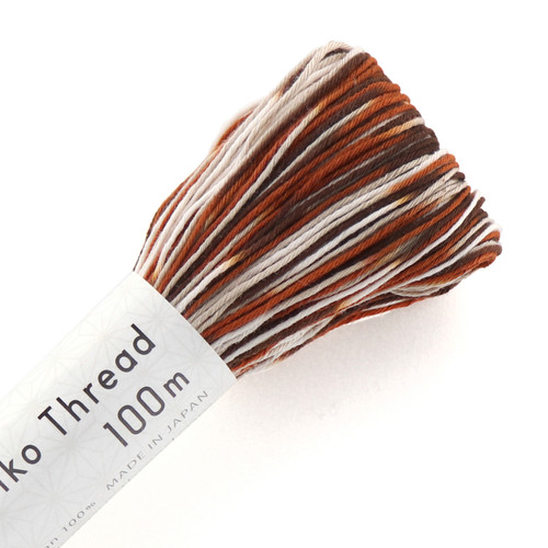 Sashiko Thread 100m Variegated Brown ST-153