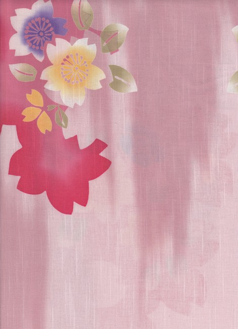 Yukata Printed Cotton Fabric Multi-Coloured TY-0547