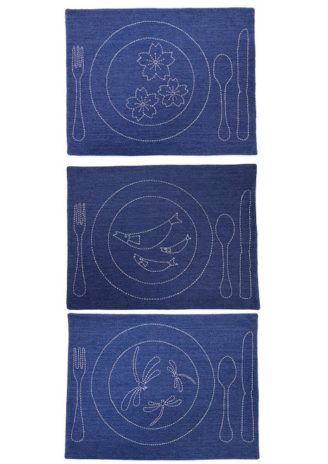 Sashiko Placemat (3 designs) Kit