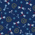 Navy Dragonflies, Seersucker, 100% cotton AP52111H-1D