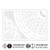 L-1014 Japanese sashiko Hanabishi Wheel Hana Fukin placemat pre-stencilled on traditional white sarashi cotton.