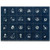 Takumi Printed Cotton Fabric Indigo Panel-Cats 13N-1B