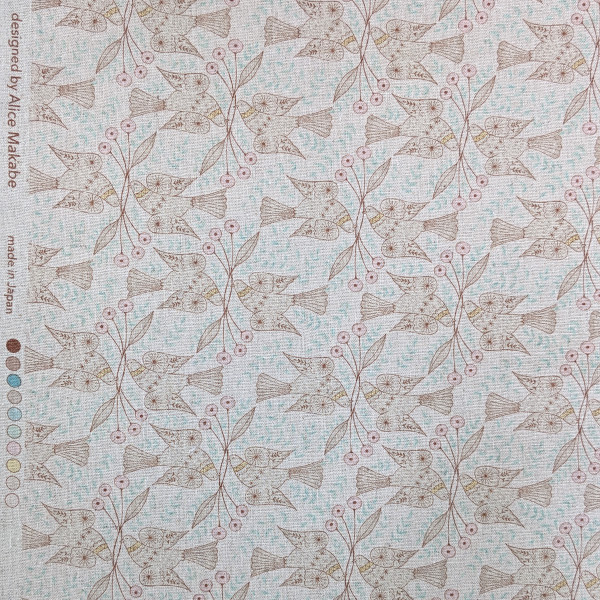 Hope Bird - Fabric designed by Alice Makabe - Natural/Multi