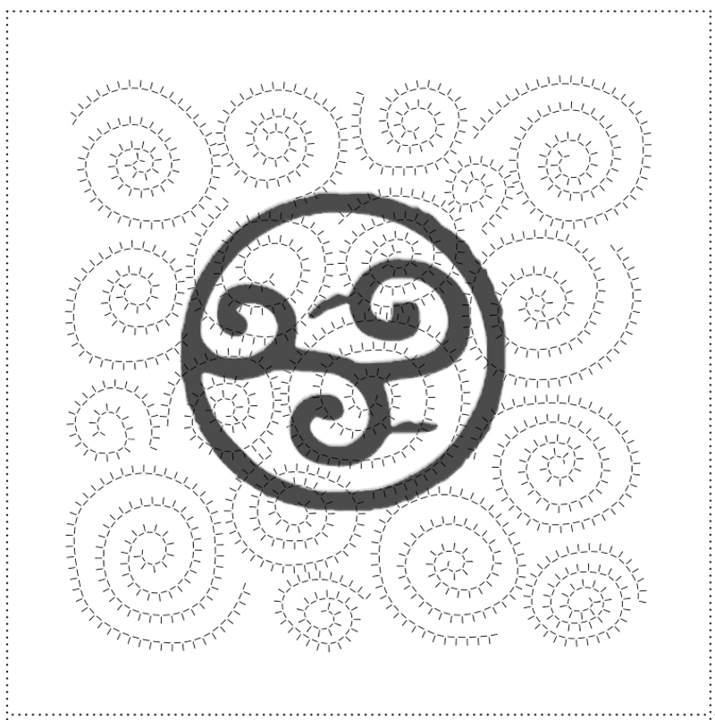 Nautilus Pattern - A3 Paper Sashiko Pattern