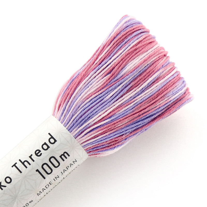 Sashiko Thread 100m Orchid Pinks  Variegated ST-192