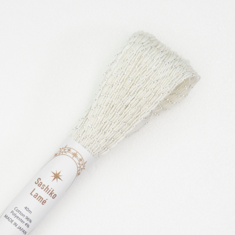 Sashiko Lamè Thread- White - 40m - SL-1 Sashiko Lamè Thread- White - 40m - SL-1
