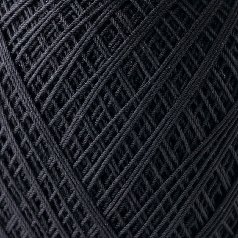 Emmy Grande Crochet Thread - Solid - Black  100g  Emmy Grande Crochet Thread - Solid - Black  100g