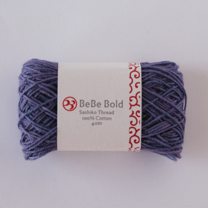 BeBe Bold Naturally Dyed Sashiko Thread - 40m - Purple