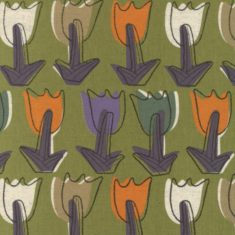 Kobayashi Fabric - Tulips - 6927C