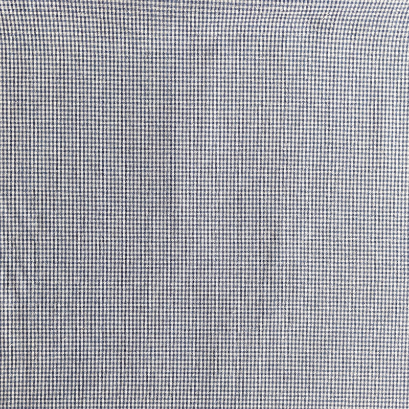Sakizome Momen Fabric - Tiny Blue Check  