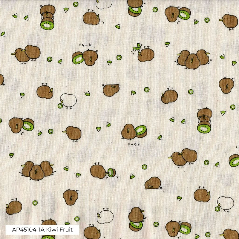 Cotton floral kiwi fruit print fabric Cotton floral kiwi fruit print fabric