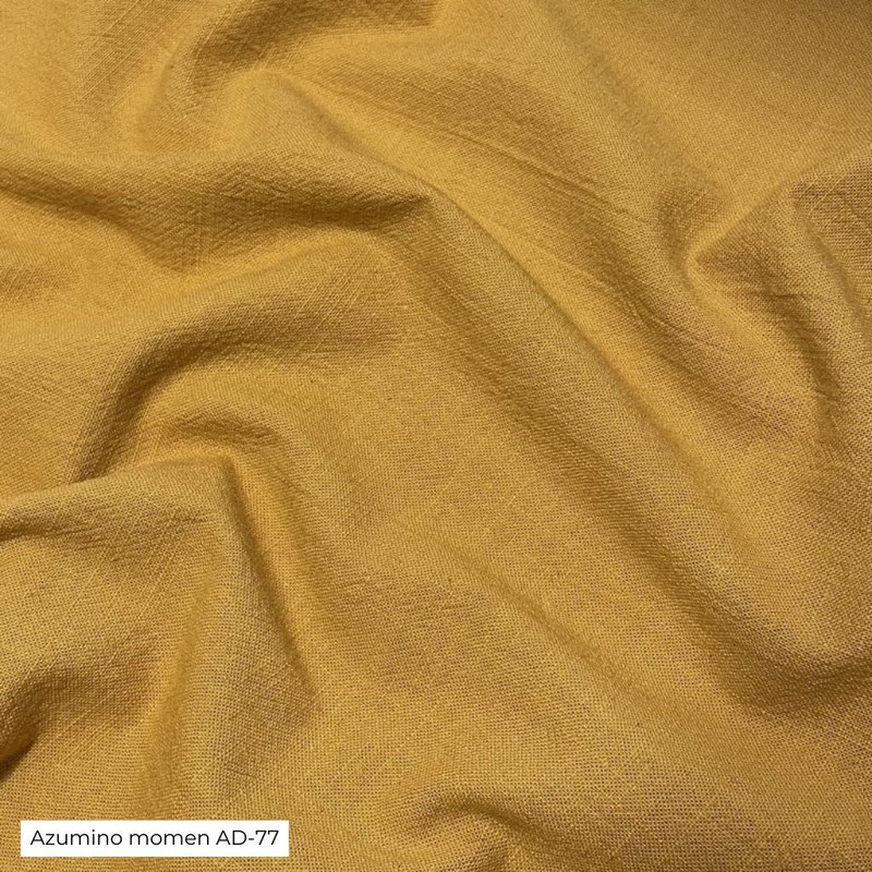 Azumino-momen Piece Dyed Fabric Mustard AD-77 Azumino-momen Piece Dyed Fabric Mustard AD-77