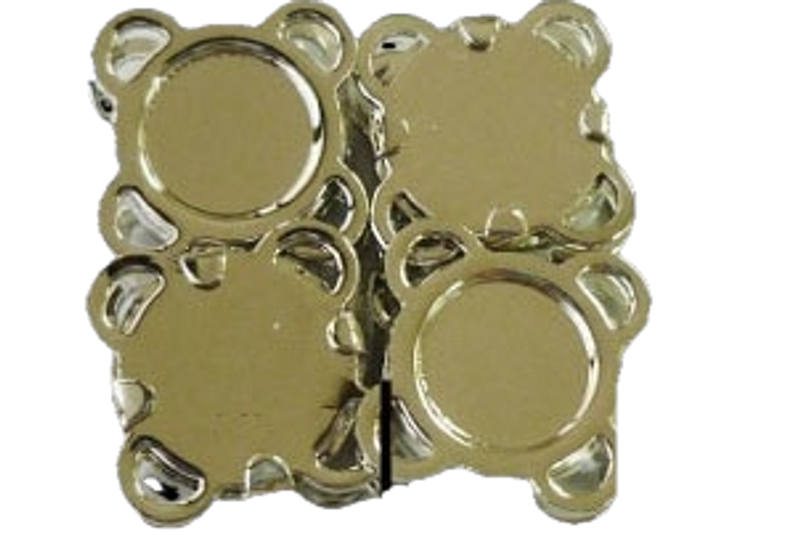 4 Sew-On Magnetic Closures Silver AK-25-10S