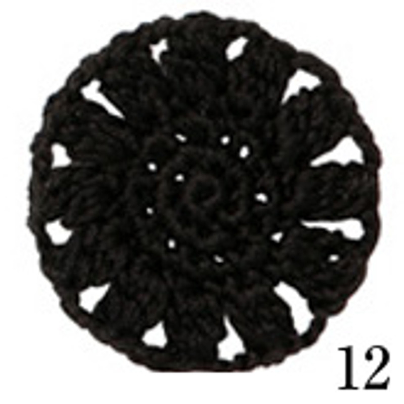Crochet Thread Cotton Cuore Black CC-12