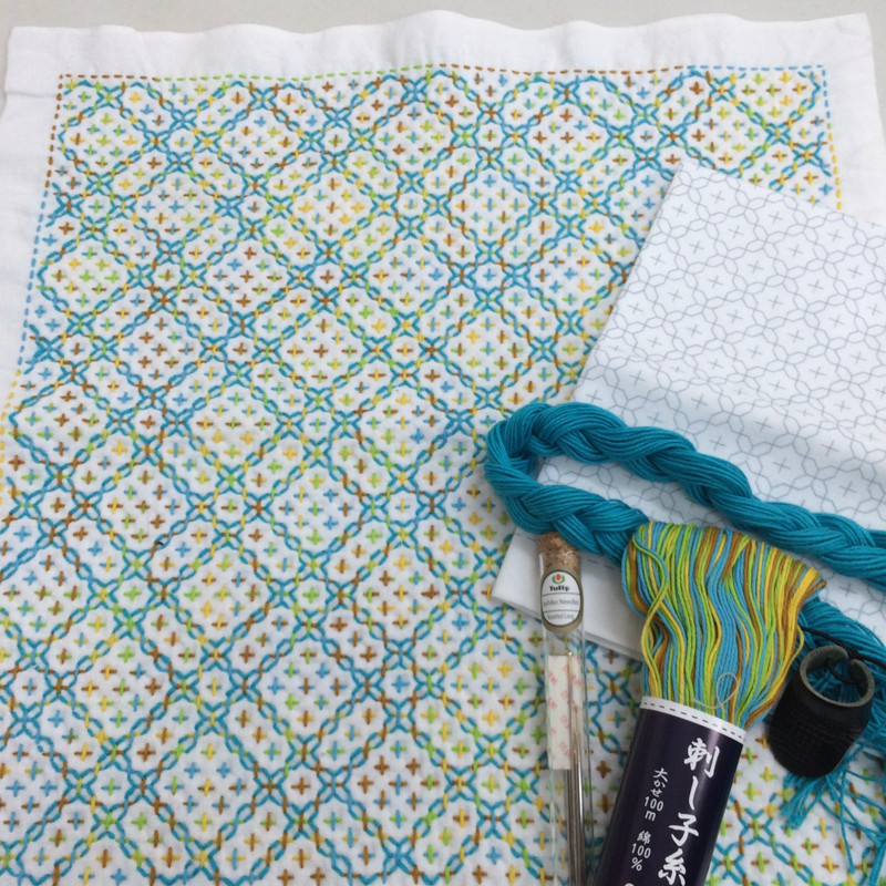 Sashiko Sampler Linked Crosses H-1016/H-2016/H-3016