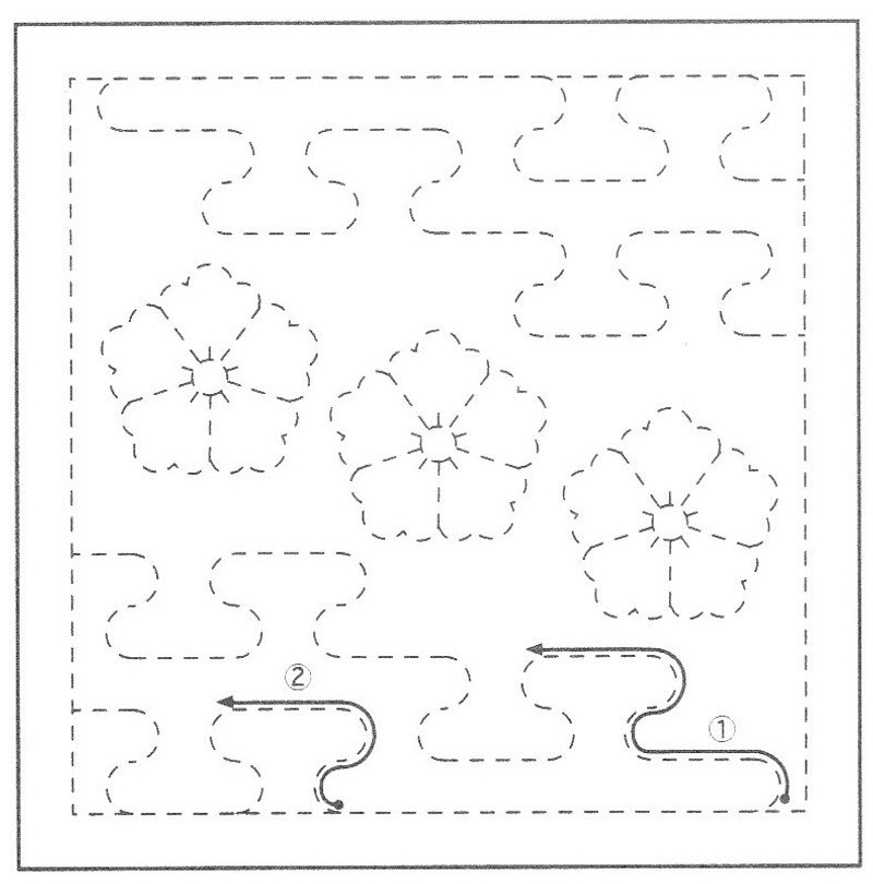 Sashiko Sampler Sashiko Sampler Flowers and Water SS83 Sashiko Sampler Sashiko Sampler Flowers and Water SS83
