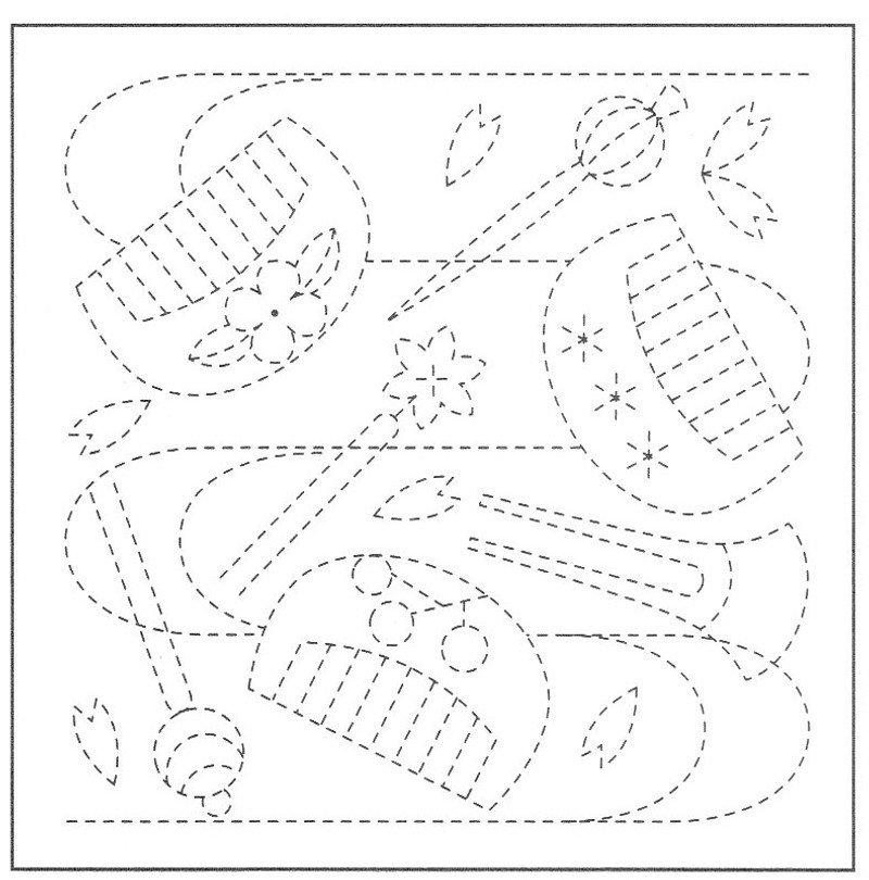 Sashiko Sampler Hair Combs and Decorations SS86/SS986