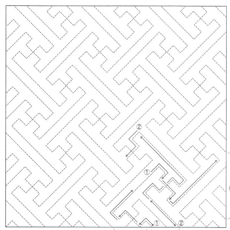 Sashiko Sampler - Hishi-Sayagata (SS4) Sashiko Sampler - Hishi-Sayagata (SS4)