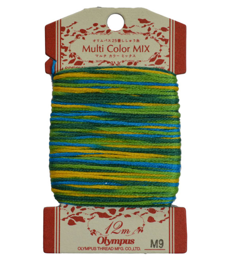 Embroidery Thread Multi-Coloured  12mt ET-M9 Embroidery Thread Multi-Coloured  12mt ET-M9