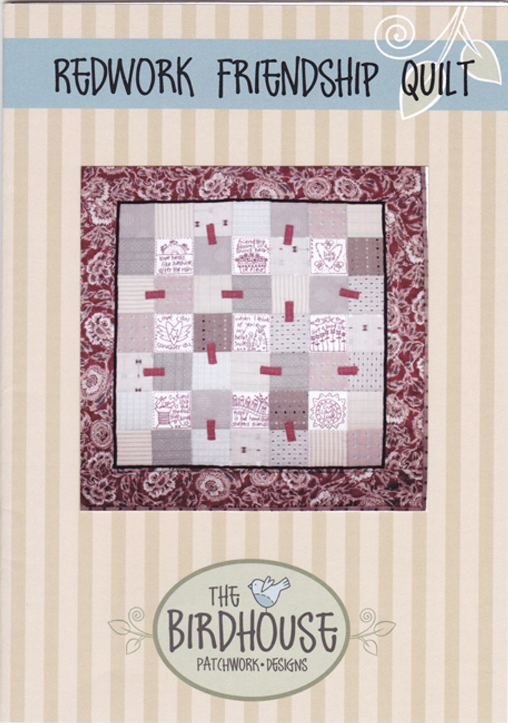 Redworked Friendship Quilt Pattern BPD-D293