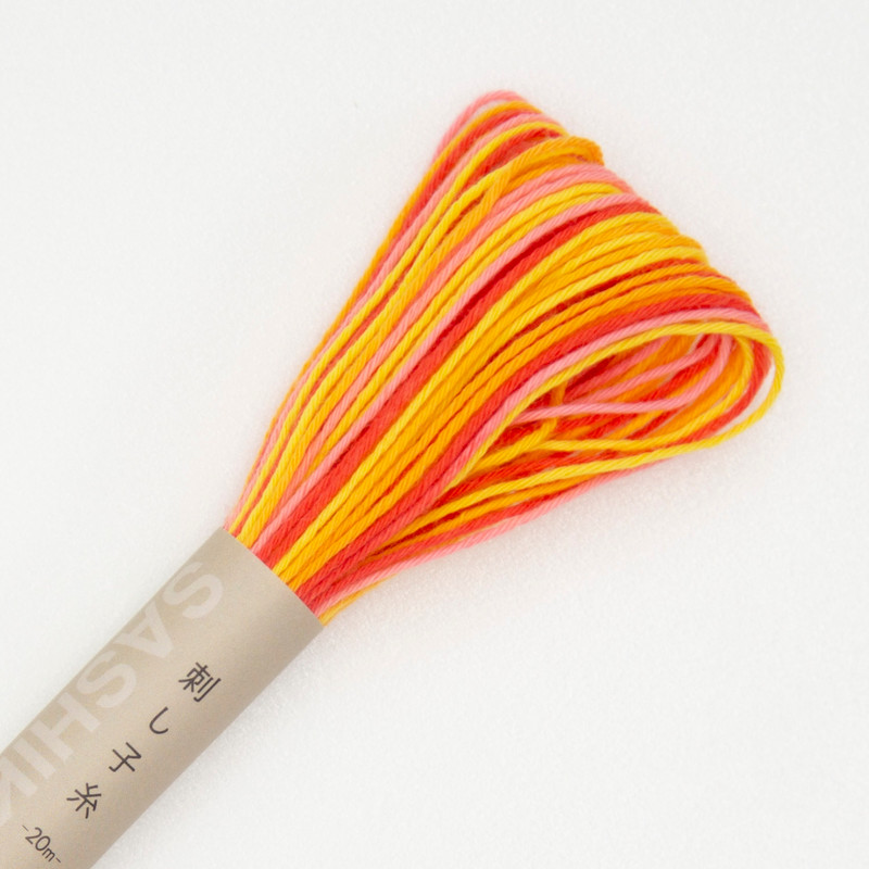 Sashiko Thread 20m Variegated  Orange ST-75