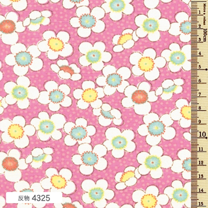 Printed Cotton Fabric Soleil Fall Blossom Bright Pink F-4325