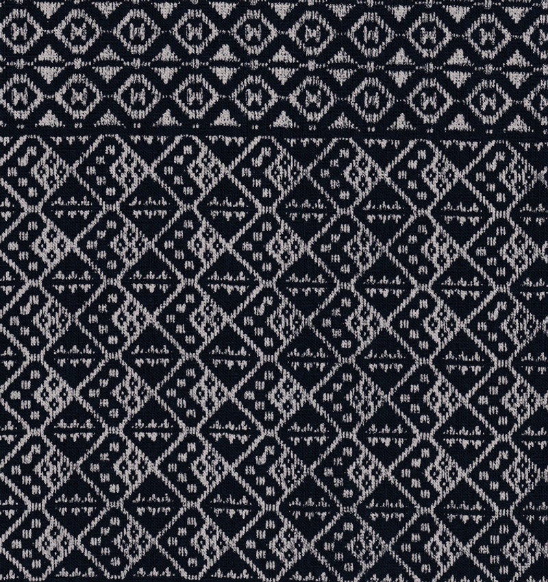 Takumi Printed Cotton Fabric Kogin Patterns Navy Blue 14N-6B