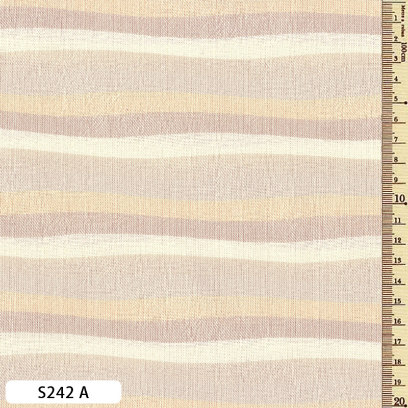 Yarn Dyed - Sakizome Momen Fabric Wave S242A