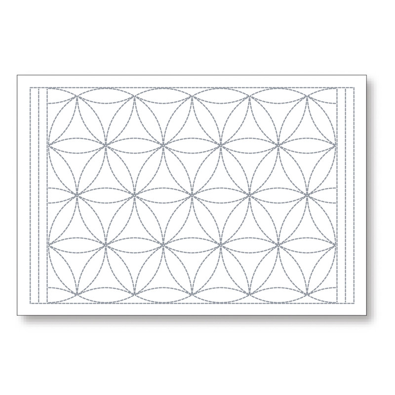 Sashiko Placemat Tumbling Flowers L-1004/L-2004 Sashiko Placemat Tumbling Flowers L-1004/L-2004